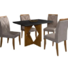 Mesa Jantar Madri 0,90x0,90 c/4 Cadeiras Las Vegas Tec Veludo - Minasplac - Image 2