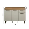 Balcão Cozinha São Luiz 3 Portas Larg. 1.20m Cinamomo/Off Valdemoveis - Image 3