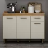 Balcão Cozinha São Luiz 3 Portas Larg. 1.20m Cinamomo/Off Valdemoveis - Image 2