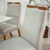 Mesa Pedro Mel Tampo Off 120×80 4 Cadeiras Lisboa Assento Veludo Bege 506 - Art Assento - Image 8