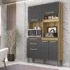Armário de Cozinha Dubai 5 Portas 2 Gavetas Largura 1,10m - Salleto