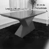 Mesa Dubai 1,80m Tampo MDF.Vidro Imbuia c/6 Cadeiras Athenas - Rufato - Image 5