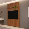 Painel Ripado Pratic TV até 60″ Largura 1,43m Freijó – Dj Móveis