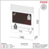 Painel Suspenso PA20 c/Nicho 1,40m - Pradel Móveis - Image 3