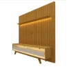 Painel Nobre Largura 1,85m + Rack Requinte Largura 1,72m C/LED Naturale/Off - Gelius - Image 2
