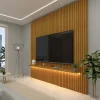 Painel Nobre Ripado 100% MDF c/LED Larg. 1.85m TV até 75″ - Gelius