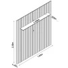 Painel Nobre Ripado 100% MDF c/LED Larg. 1.85m TV até 75″ - Gelius - Image 2