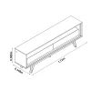 Rack Bancada Requinte Larg. 1.72m TV até 65″  - Gelius - Image 2