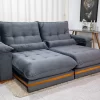Sofá Retrátil Reclinável Ibis 2,50m Veludo D33 Molas Ensacadas