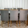 Mesa Jantar Londrina Imbuia Tampo OFF 1,80×0,90m 6 Cadeiras Luxo Veludo Grafite - Rufato - Image 5