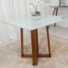 Mesa Pedro Mel Tampo Off 90×90 4 Cadeiras Lisboa Assento Veludo Bege 506 - Art Assento - Image 6