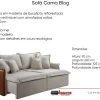 Sofá Cama Blog 2,20m Linho c/Courino - Innove - Image 8