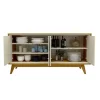 Buffet Requinte c/LED larg 1,60m Naturale/Off White - Gelius - Image 4