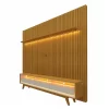 Painel Nobre Largura 2,30m + Rack Requinte Largura 2,12m C/LED Naturale/Off Gelius - Image 2
