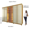 Roupeiro Absolut New Reflecta 6P c/Led Pés Larg 2,73m - Gelius - Image 13
