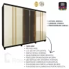 Roupeiro Absolut New Reflecta 6P c/Led Pés Larg 2,73m - Gelius - Image 9