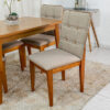 Mesa de Jantar Elegance Tampo MDF 120×80 4 Cadeiras Ágata Linho JCM – Madeira Maciça - Image 4