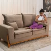 Sofá Havaí Luxo Veludo Cinza c/Molas Ensacadas 2,00m - Image 8