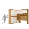 Guarda Roupas Modulado c/Cabeceira de Casal Florença 6P 5 Gav - Moval - Image 6