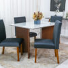 Mesa Helo 120×80 Base Mel Tampo MDF Vidro Off 4 Cad. Roma Veludo Cinza - Image 2