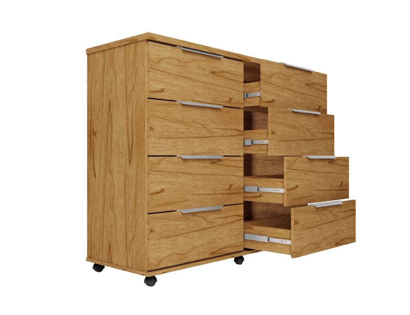 Cômoda Athenas 8 Gav Larg 1,21m - Rud Rack Móveis - Image 6