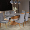 Mesa de Jantar Eve 1,80m 6 Cadeiras Iza  - Viero - Image 2