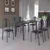 Conjunto Mesa Luísa Tampo Pedra 140×75 6Cds – Soma Móveis