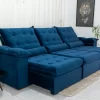 Sofá Retrátil Reclinável Emanuelly Veludo D28 Soft 3,20M - Image 3