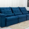 Sofá Retrátil Reclinável Emanuelly Veludo D28 Soft 3,20M - Image 6