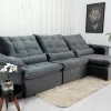 Sofá Retrátil Reclinável Emanuelly Veludo D28 Soft 3,20M - Image 19