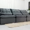 Sofá Retrátil Reclinável Emanuelly Veludo D28 Soft 3,20M - Image 21