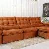 Sofá Retrátil Reclinável Emanuelly Veludo D28 Soft 3,20M - Image 31