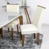 Mesa Jantar Londrina Imbuia Tampo Cop Off 180×90 6 Cadeiras Lunara Veludo Perola Rufato - Image 5