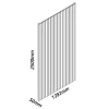 Conjunto Painel Nobre 1,40m Off White e Rack Requinte 1,28m Pés Madeira - Gelius - Image 3