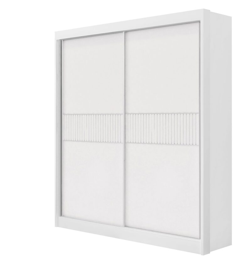 Roupeiro Santorini C/Detalhe Ripado 100% MDF 2 Portas Larg. 1.85m - D Doro - Image 4