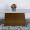 Mesa Jantar Luna Imbuia Tampo Vidro Off Canto Copo 180×90 6 Cadeiras Lunara Veludo Grafite Rufato - Image 5