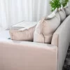 Sofá 3 Lugares C/Chaise Milão Larg. 2,30m Veludo Bege 818 - Molas Ensacadas - Image 2