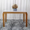 Mesa de Jantar Alegra Tampo Vidro Off 120×80M 4 Cadeiras Diamante Linho Cinza 2904 Madeira Maciça - JCM - Image 5