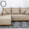 Sofá 3 Lugares c/Chaise Milão Larg. 2,30m Linho Bege 1006 - Molas Ensacadas - Image 2