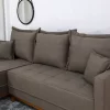 Sofá 3 Lugares c/Chaise Milão Larg. 2,30m Linho Marrom 1007 - Molas Ensacadas - Image 3