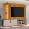 Home Amparo Ripado c/LED Larg. 1,82m Cinamomo/Off - JCM