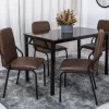 Mesa Malibu Tampo Pedra Amadeirado Marrom 120x75 4 Cadeiras Korino Marrom - Teixeira