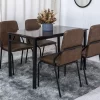 Mesa Malibu Tampo Pedra Amadeirado Marrom 120x75 4 Cadeiras Korino Marrom - Teixeira - Image 2