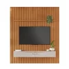 Painel Riso Ripado c/Nicho Larg. 1,82m Cinamomo/Off White - JCM - Image 2