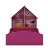 Roupeiro + Cama Casinha Rosa/Branco - Gelius - Image 6