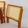 Mesa de Jantar Alegra Tampo Cinamomo 1,20m×0,80m 4 Cadeiras Jade Linho Bege Telada Madeira Maciça - JCM - Image 6
