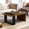 Mesa de Centro JB 8020 Luxo Larg. 80cm Pérola/Nature - JB Bechara - Image 2