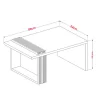Mesa de Centro JB 8020 Luxo Larg. 80cm Pérola/Nature - JB Bechara - Image 4