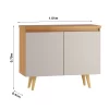 Buffet Uno 2 Portas larg. 1,01m Mel/Off White - Viero - Image 2