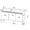 Buffet Ibiza Mel/Off Larg 1,33M - Viero - Image 2
